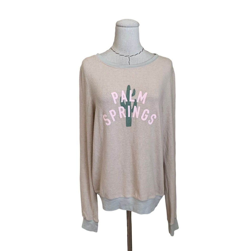 NWT Wildfox Palm Springs Cactus Long Sleeve Sweatshirt Top Small